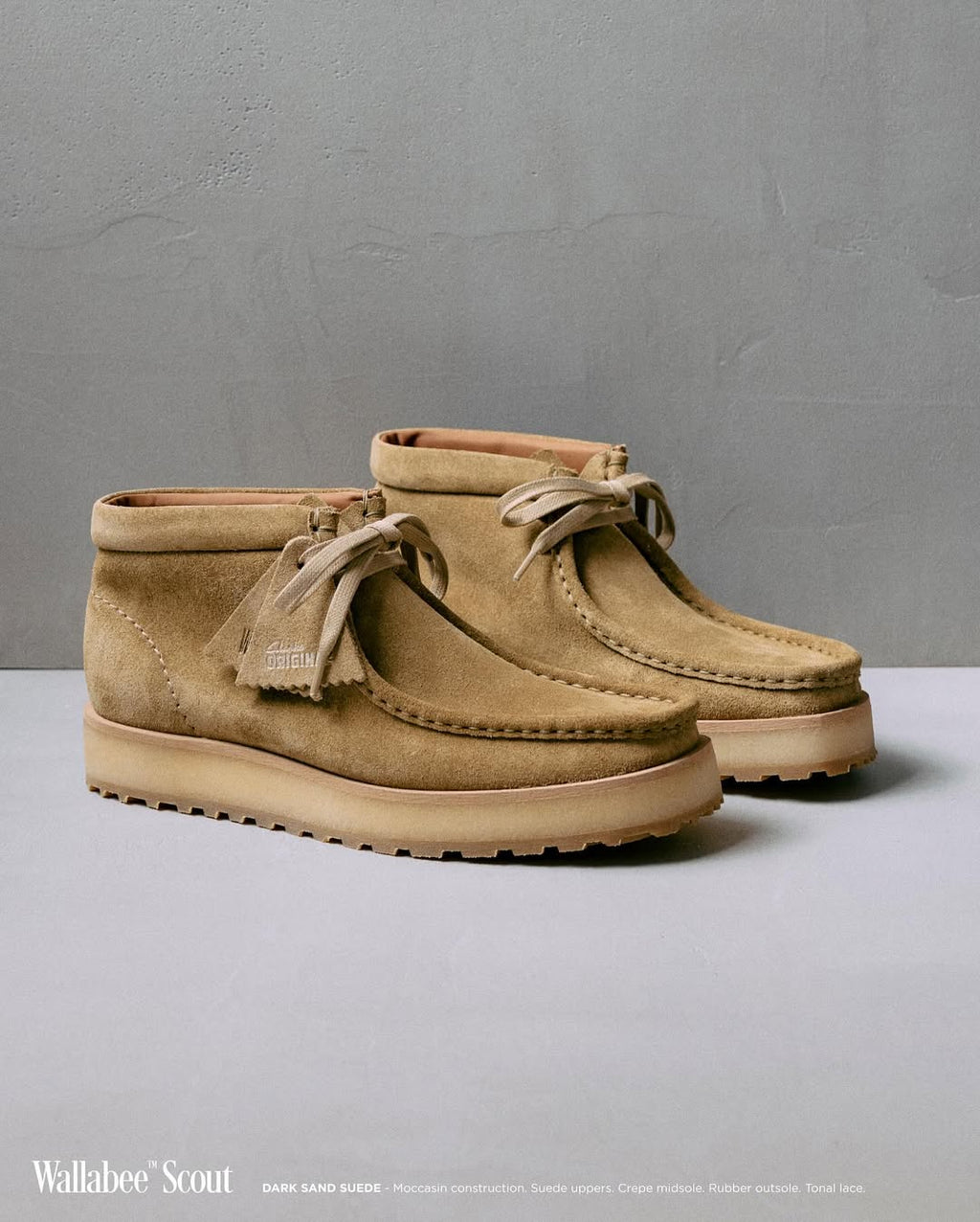 Wallabee Scout - Dark Sand Suede - Femme