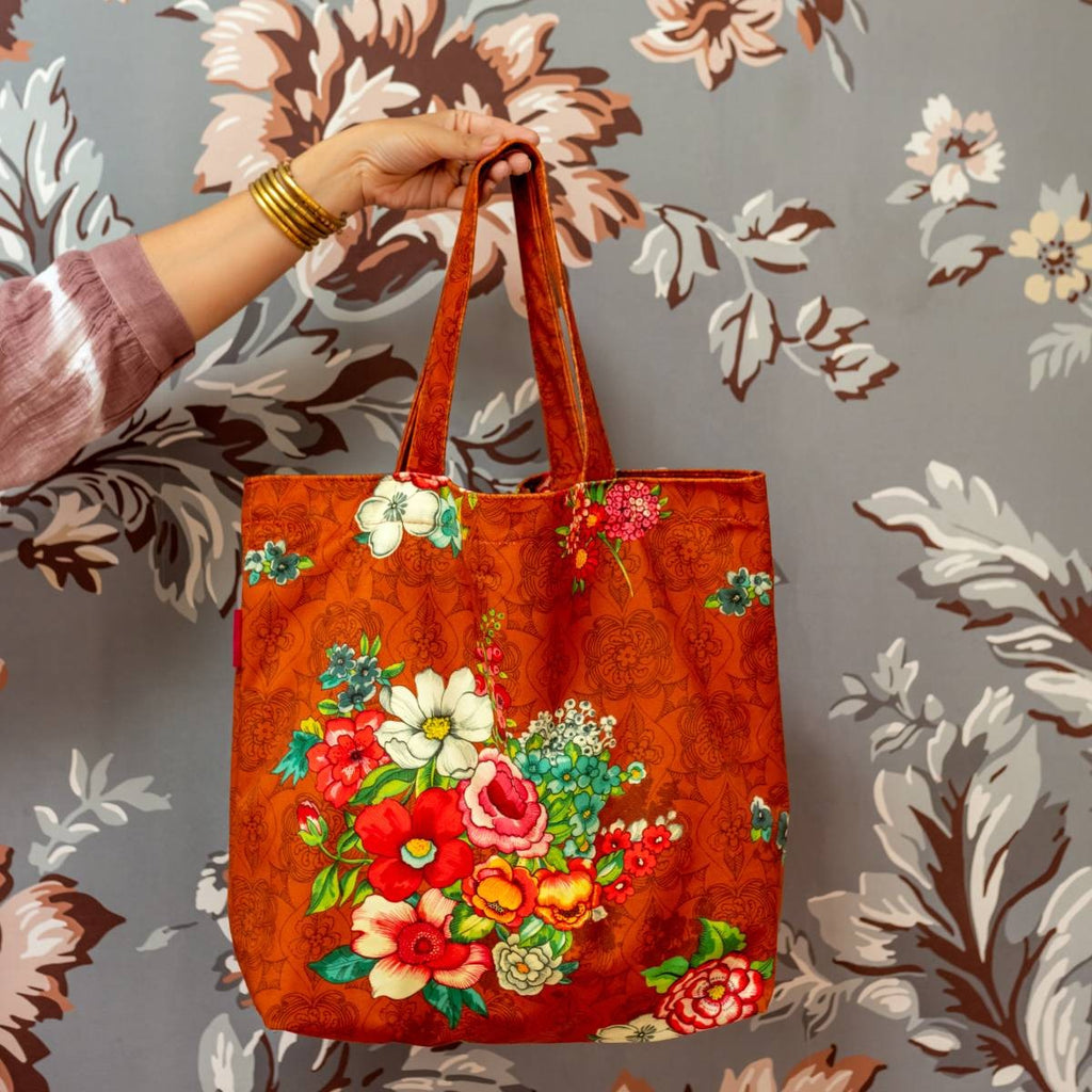 Hanami - Tote Bag - Velours - Cannelle