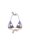 Sunset Triangle Bikini Top in Khaki/Pink