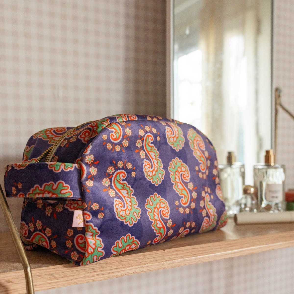 Janice - Trousse De Toilette - Velours - Violette