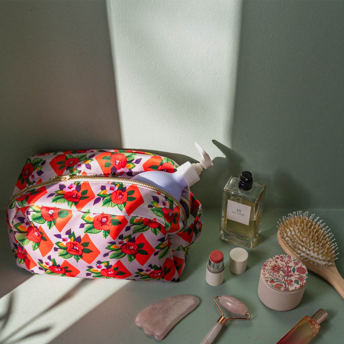 Suzie - Trousse De Toilette - Velours - Lila