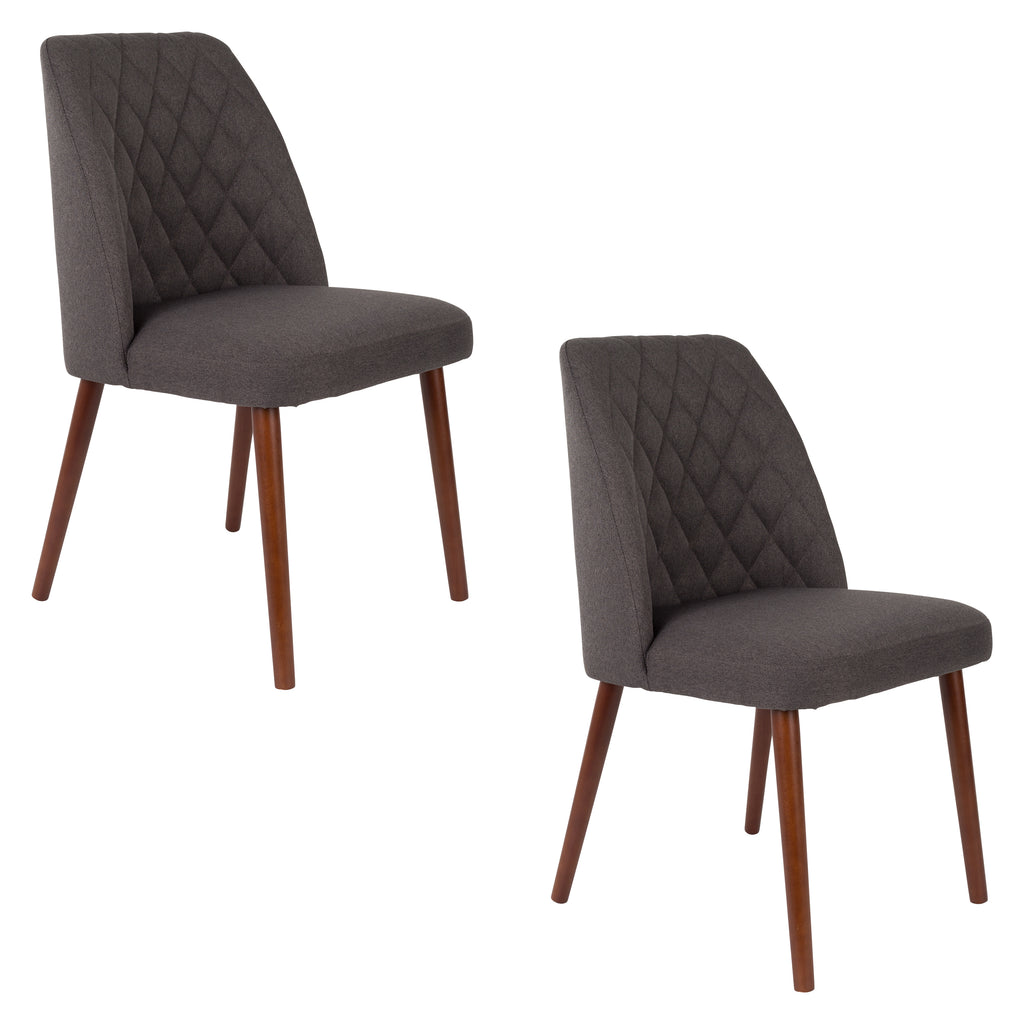 Conway - Chaise De Salle À Manger - Tissu - Gris Foncé