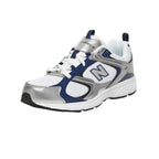 New Balance U408 Hombres Zapatillas - Blanco, Plata, Azul Marino