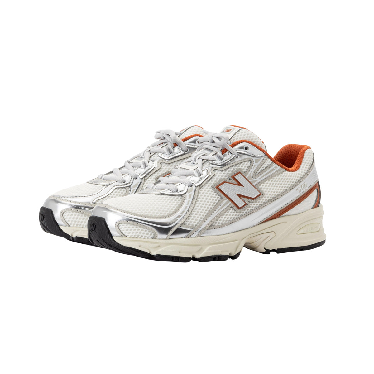 New Balance U740 Women's Sneakers - White, Grey, Orange