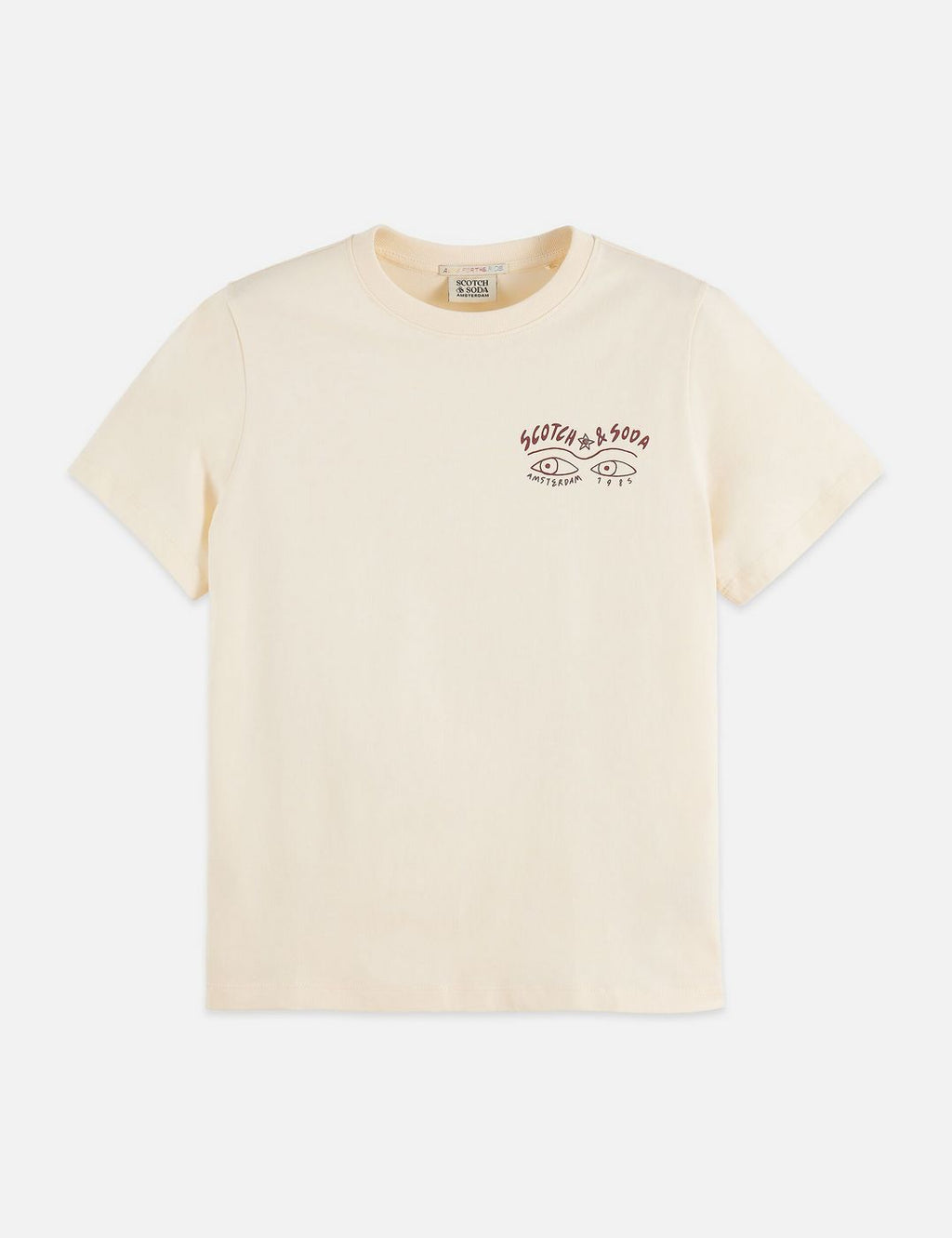Small Chest Artwork Regular Fit T-Shirt - Eggnog