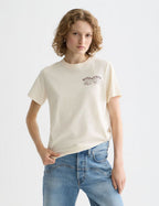 Small Chest Artwork Regular Fit T-Shirt - Eggnog