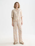Printed Short Sleeve Shirt - Cosmic Sky Eggnog