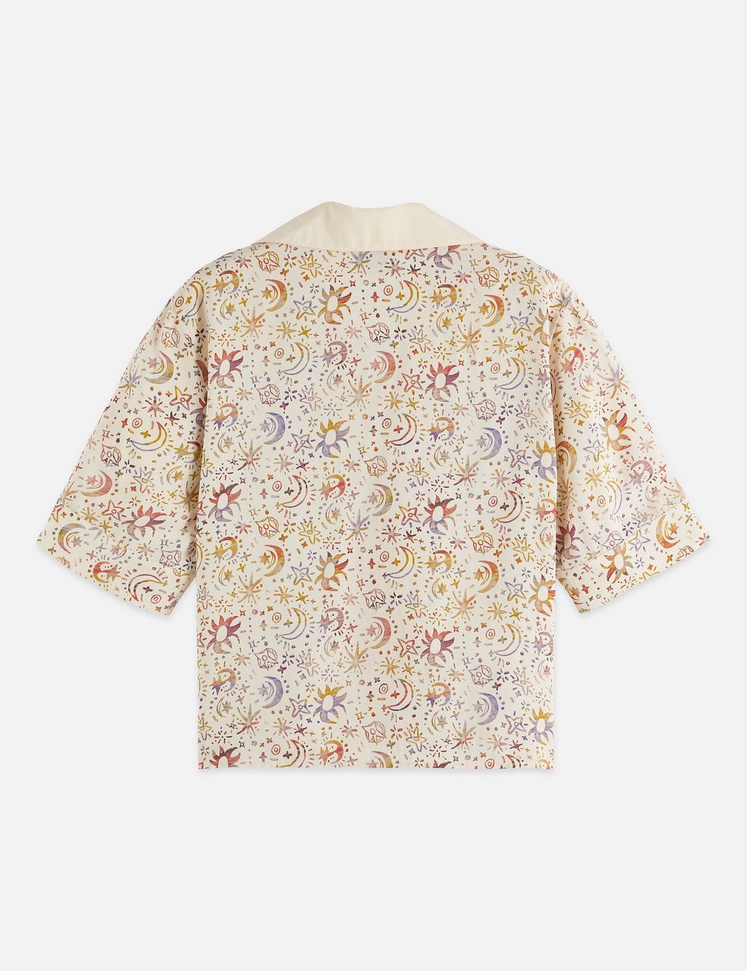 Printed Short Sleeve Shirt - Cosmic Sky Eggnog