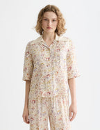Printed Short Sleeve Shirt - Cosmic Sky Eggnog