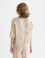 Printed Short Sleeve Shirt - Cosmic Sky Eggnog