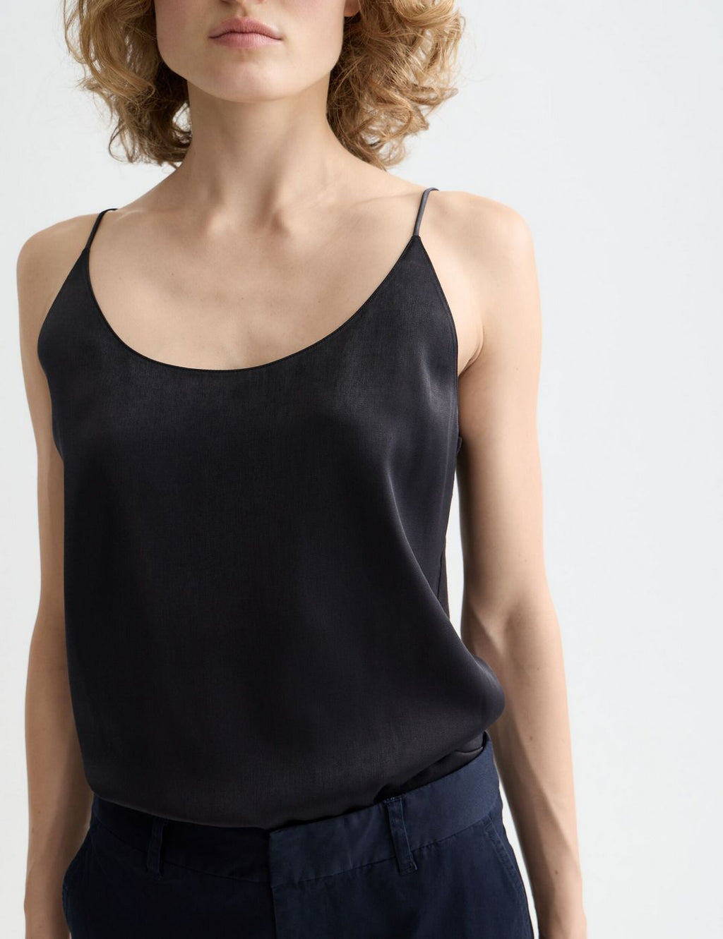 Core Jersey Woven Tank - Black
