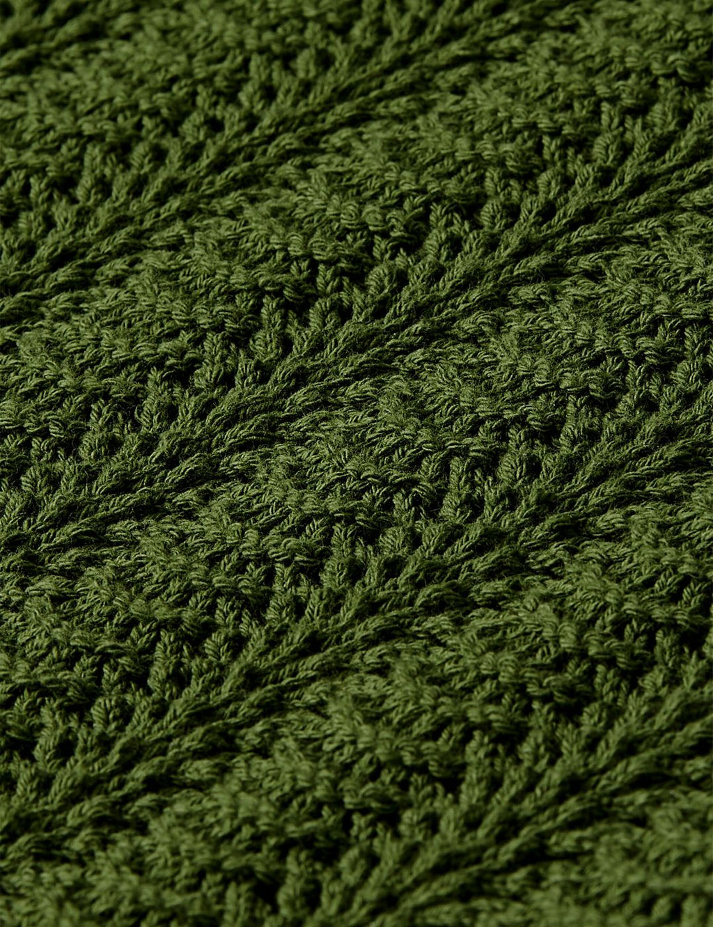 Pointelle Collared Knitted Tee - Garden Green
