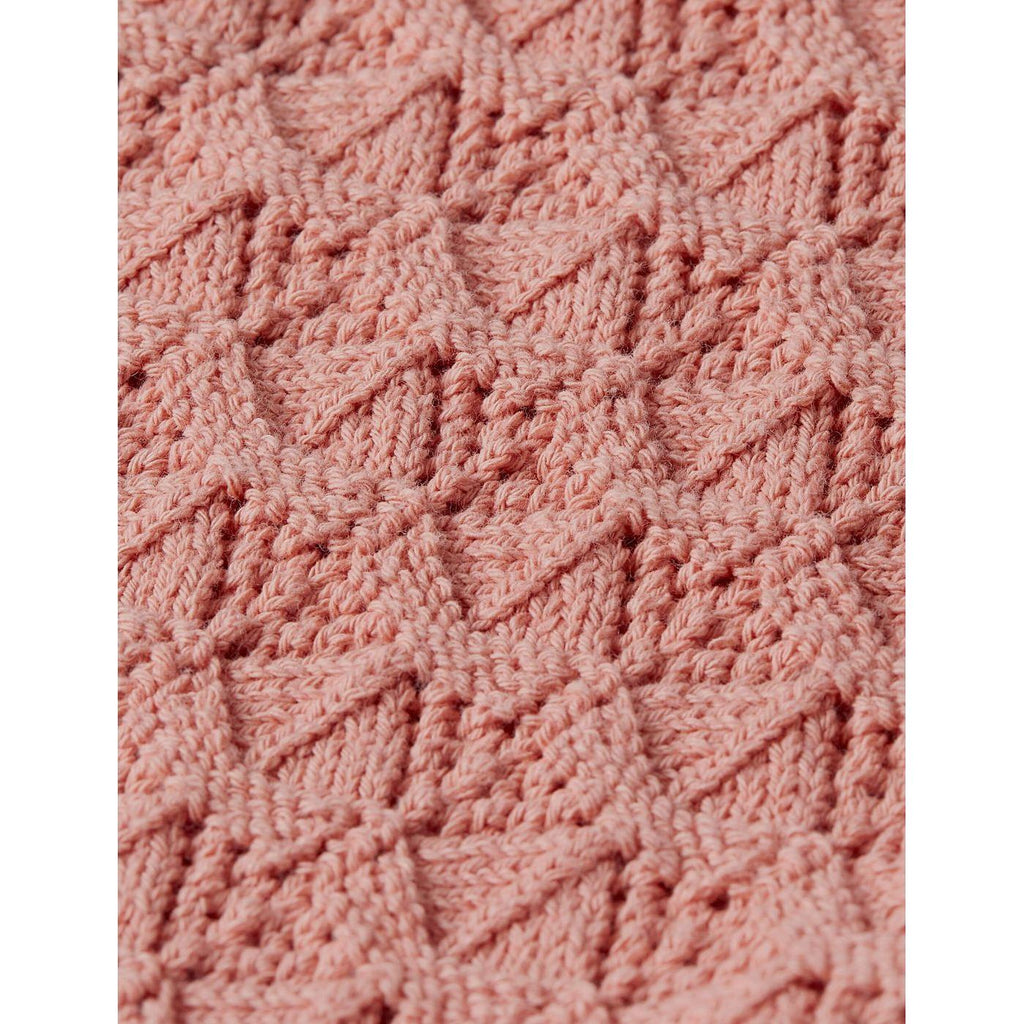 Short Sleeve Pointelle Cardigan - Canyon Clay