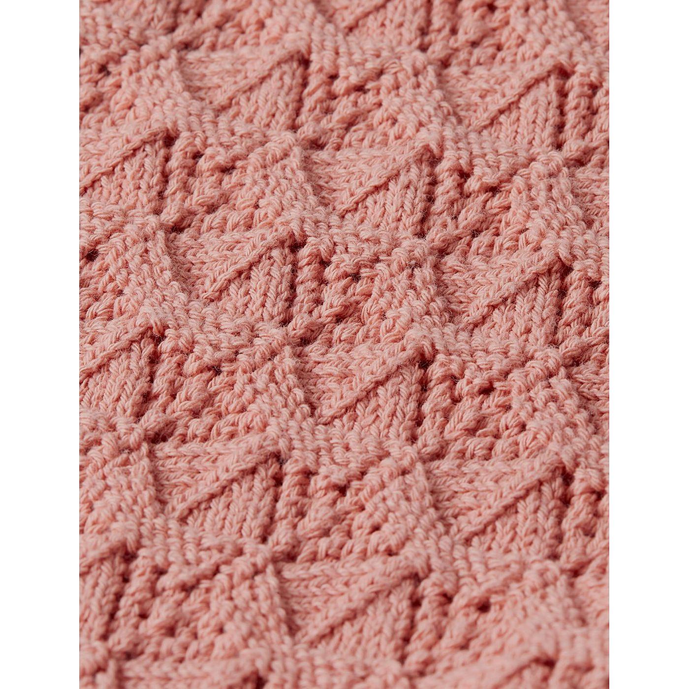 Short Sleeve Pointelle Cardigan - Canyon Clay