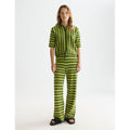 T-shirt Textured Vertical Stripe Knitted - Garden Green
