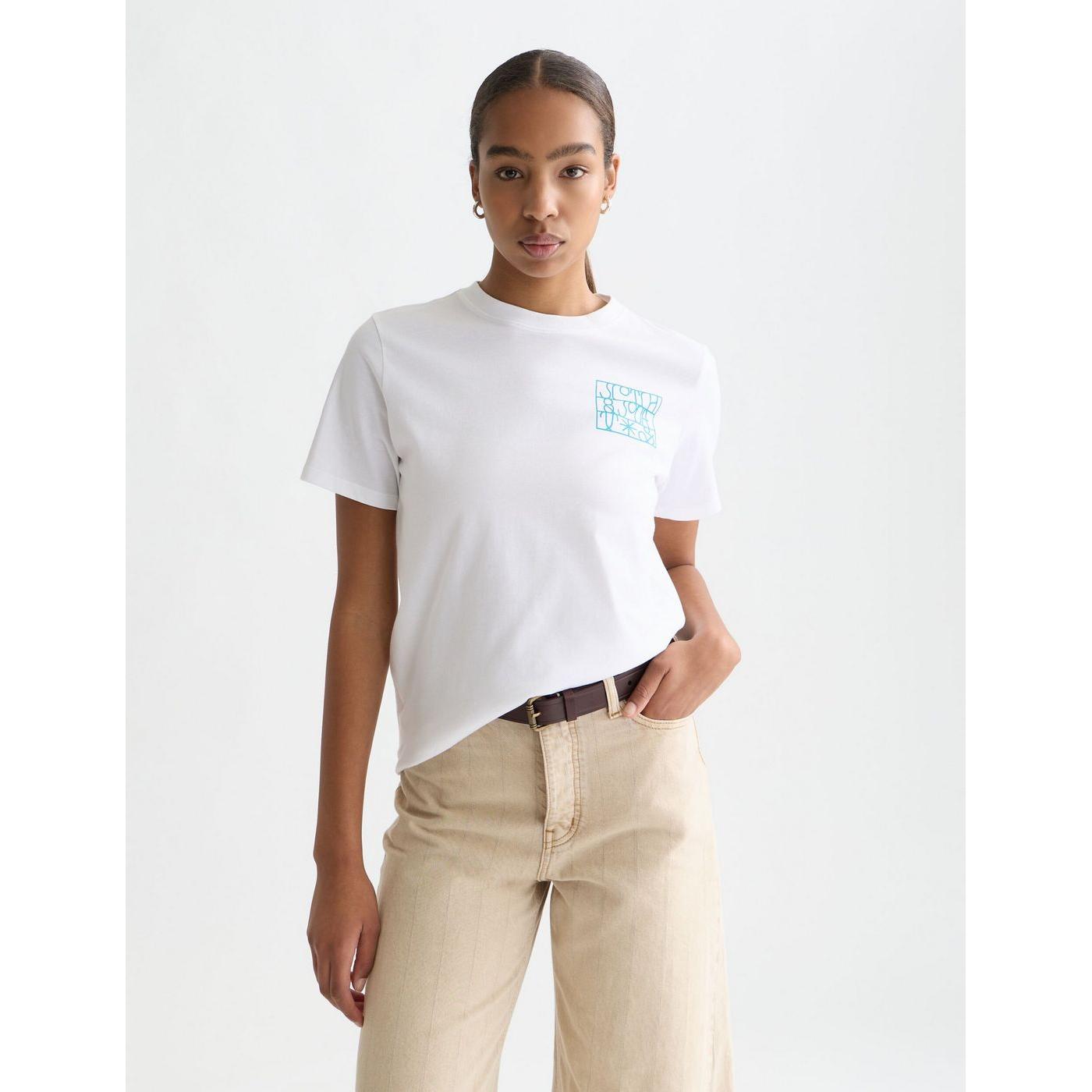 T-Shirt Small Artwork Regular-Fit - Bright White