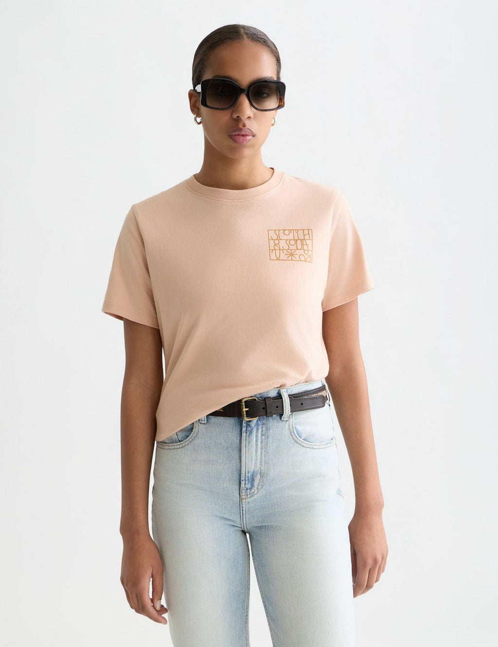 Small Artwork Regular-Fit T-Shirt - Rose Dust