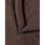 Linen V-Neck T-Shirt - Hot Fudge