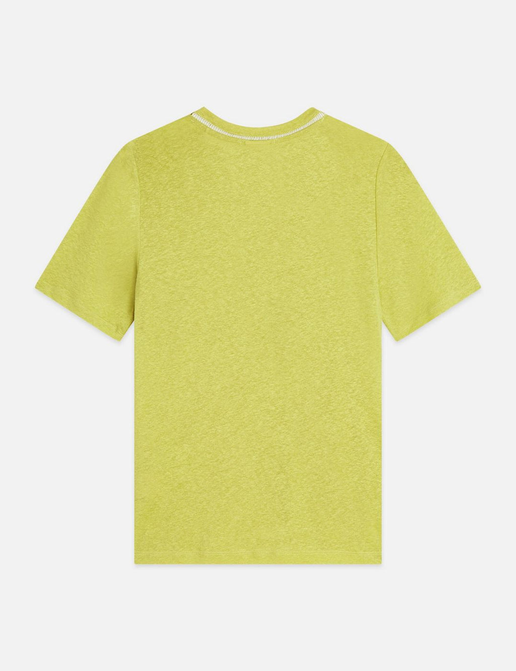 Linen V-Neck T-Shirt - Green Oasis