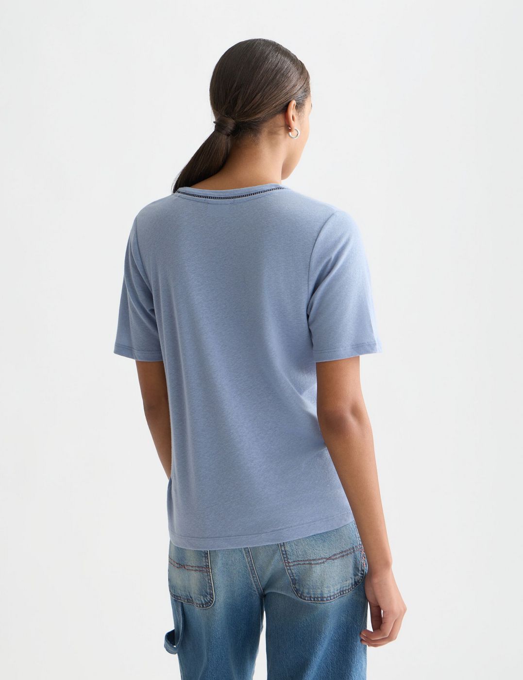 T-Shirt Linen V-Neck - Infinity