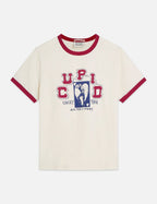 Regular-Fit T-Shirt With Contrast Binding - Eggnog
