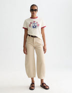Regular-Fit T-Shirt With Contrast Binding - Eggnog
