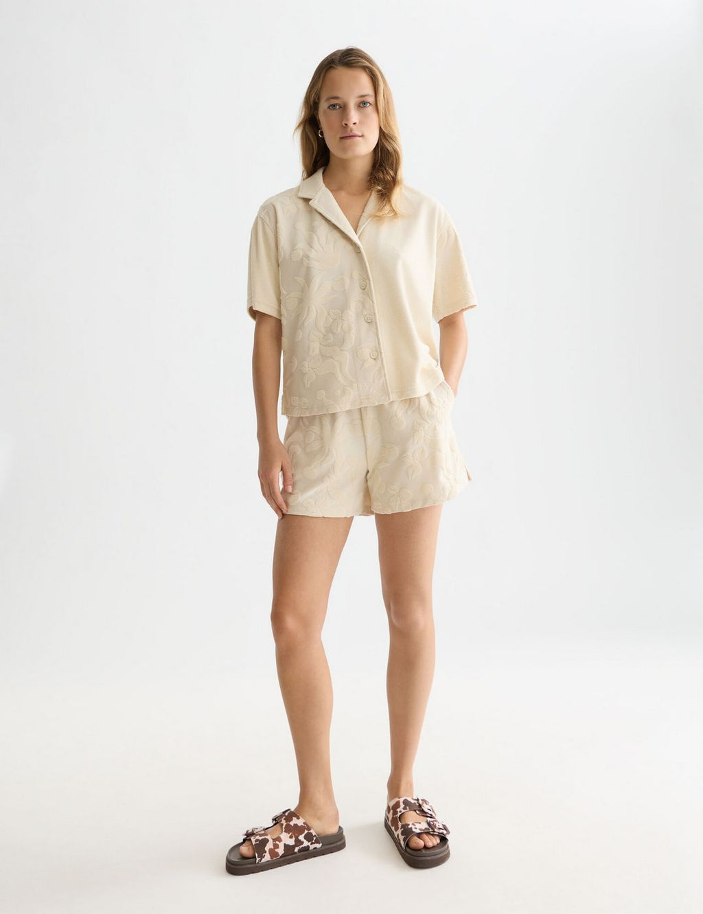 Chemise Towelling Shortsleeved - Fog