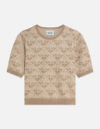 Monogram Jacquard Pullover - Travertine