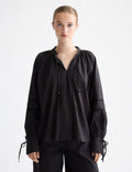 Blusa con encaje y cordones ajustables - Météorite