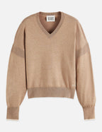 V-Neck Relaxed Pullover - Amphora Melange