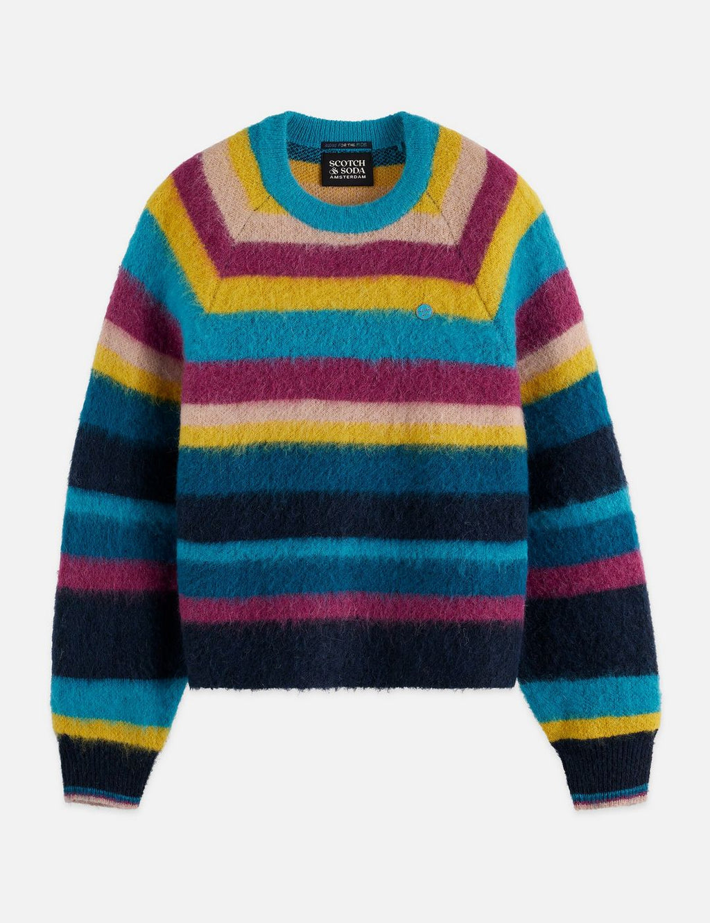 Stripep Oversized Pullover - El Cosmico Stripe Deep Lagoon