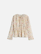 Printed Top With Tied Front - Cosmic Sky Eggnog