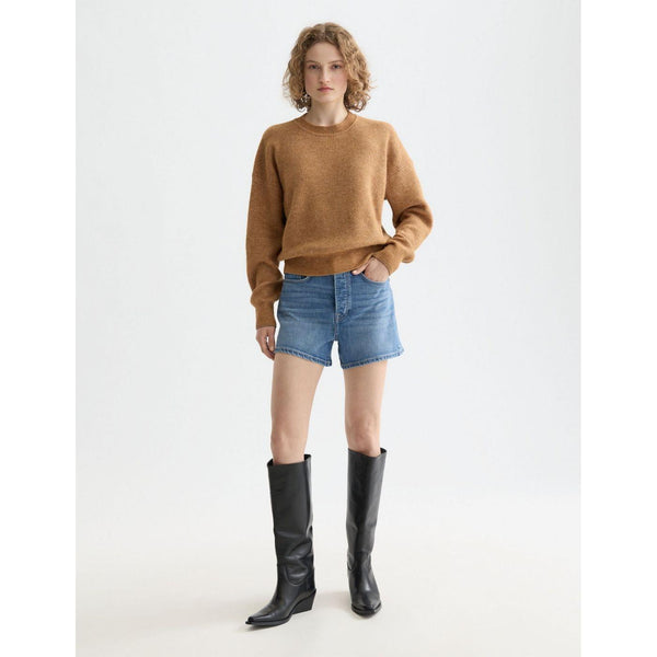 Pull Core Fuzzy Crew Neck - Tobacco Melange