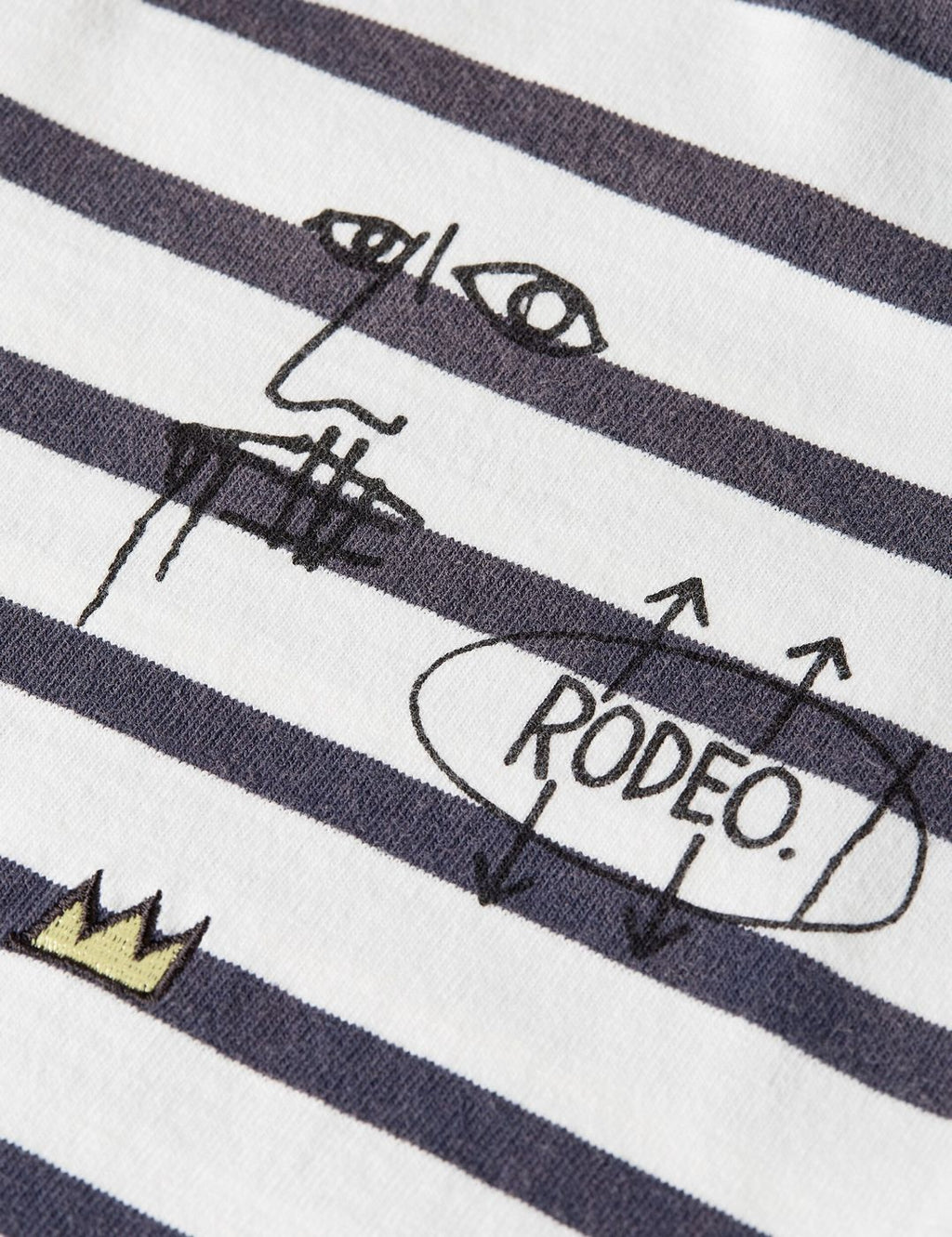 Basquiat Breton T-Shirt - Blue White Stripe
