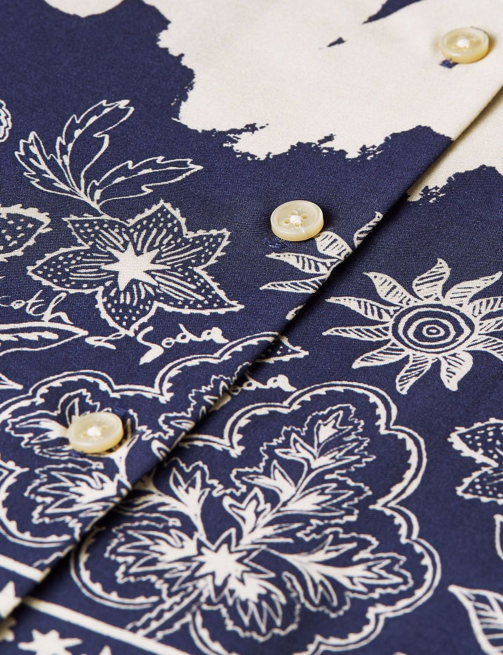 Printed Relaxed Fit Shirt - Horse Bandana Dress Blues