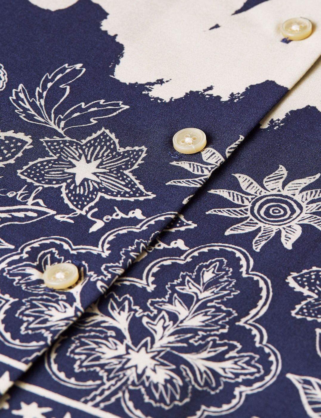 Printed Relaxed Fit Shirt - Horse Bandana Dress Blues