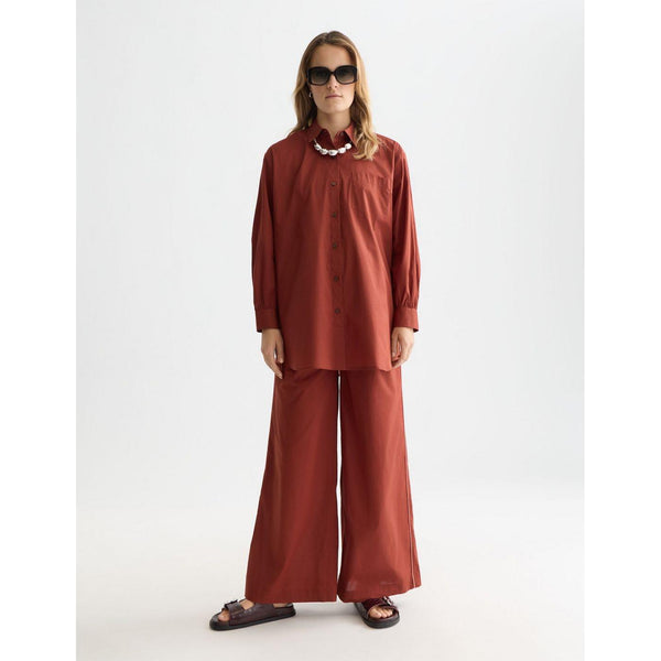 Chemise Cotton Voile Oversized - Burnt Henna