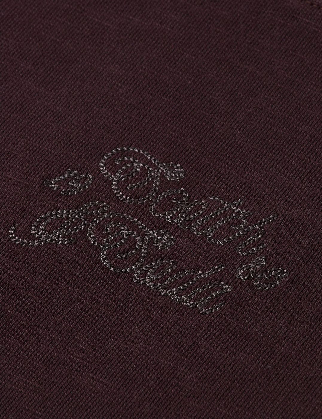 Piece-dyed oversized sweater met logo - Chocolate Plum