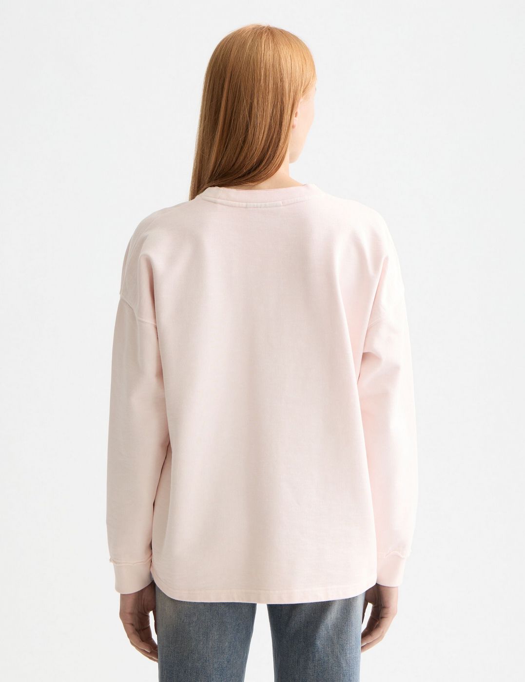Sweat Oversize Teint sur Pièce Logo - Barely There