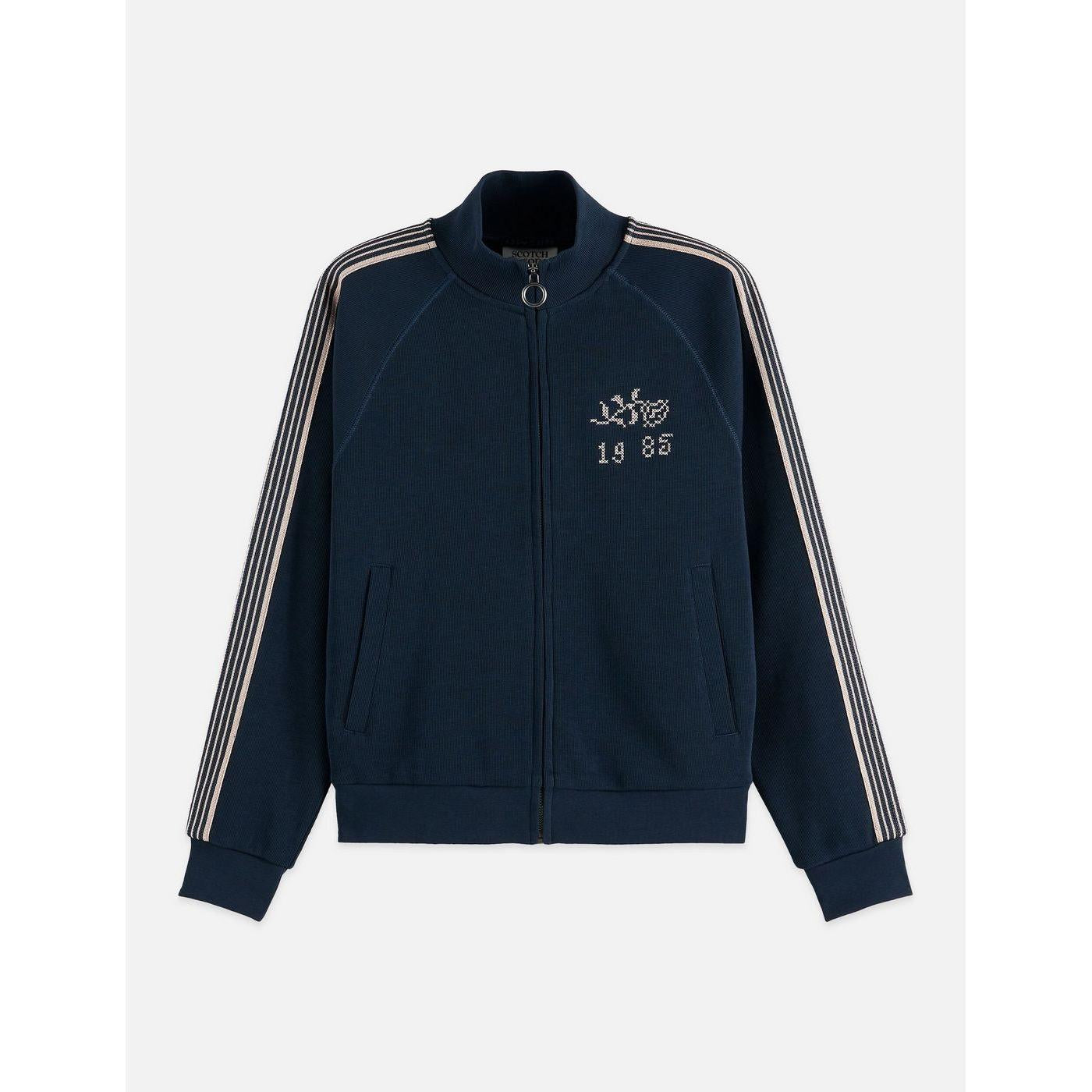 Sudadera con cremallera Interlock - Carbon