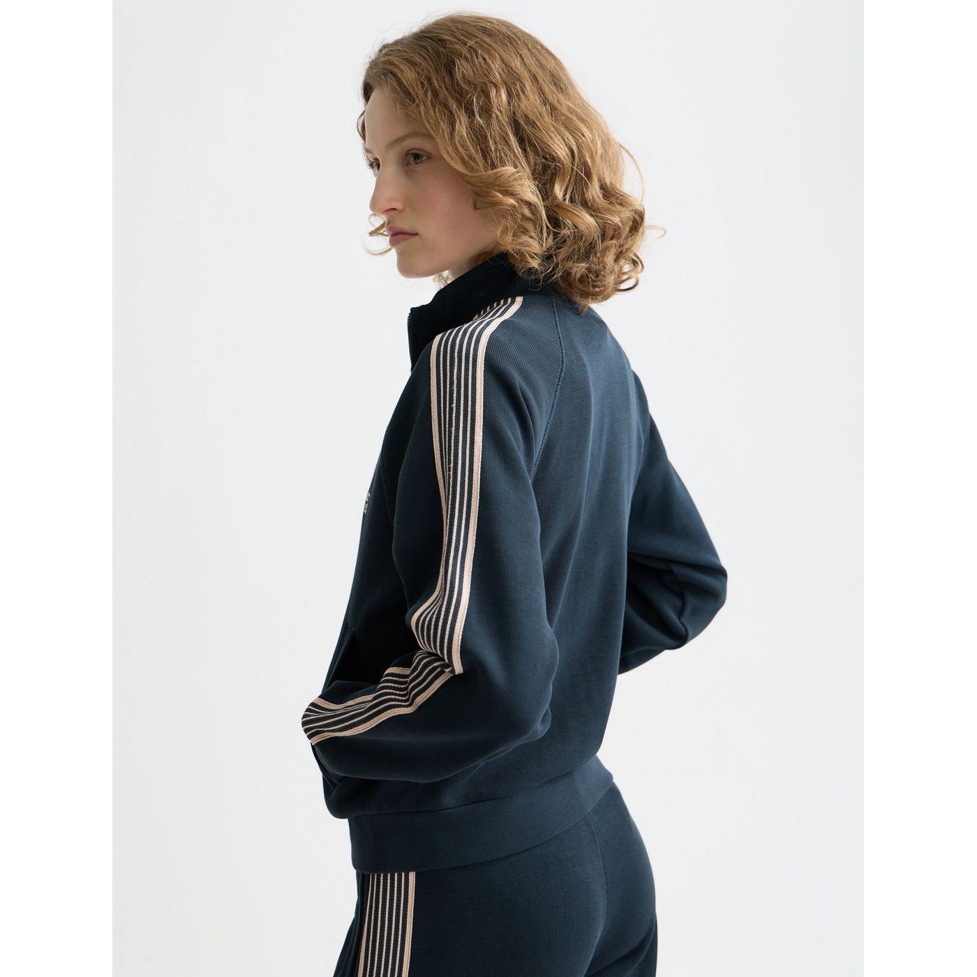 Sudadera con cremallera Interlock - Carbon
