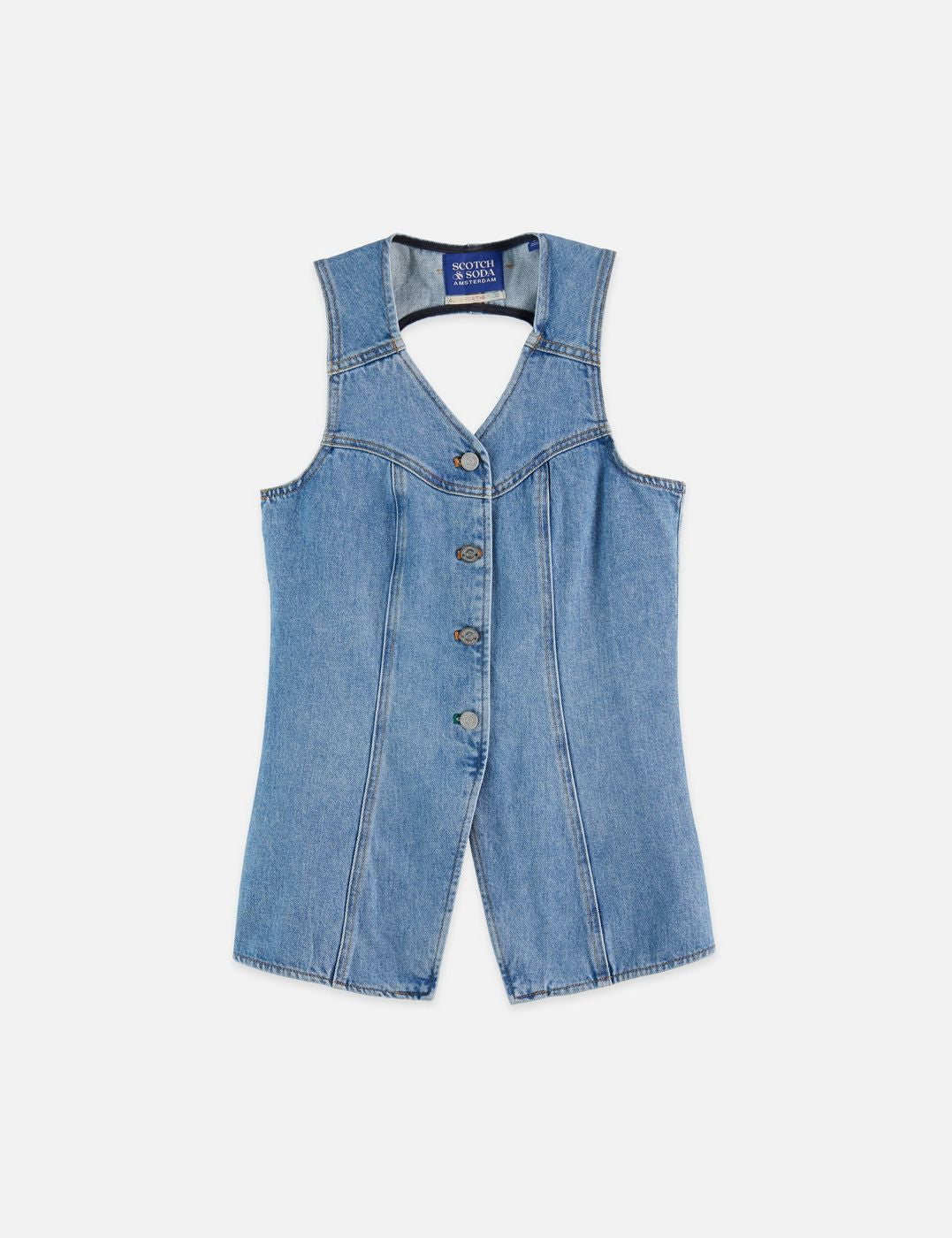 Denim Top With Western Seam Details — City Slicker - City Slicker