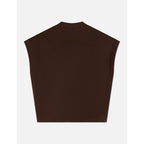 Sweat Tencel V-Neck Shortsleeved - Hot Fudge