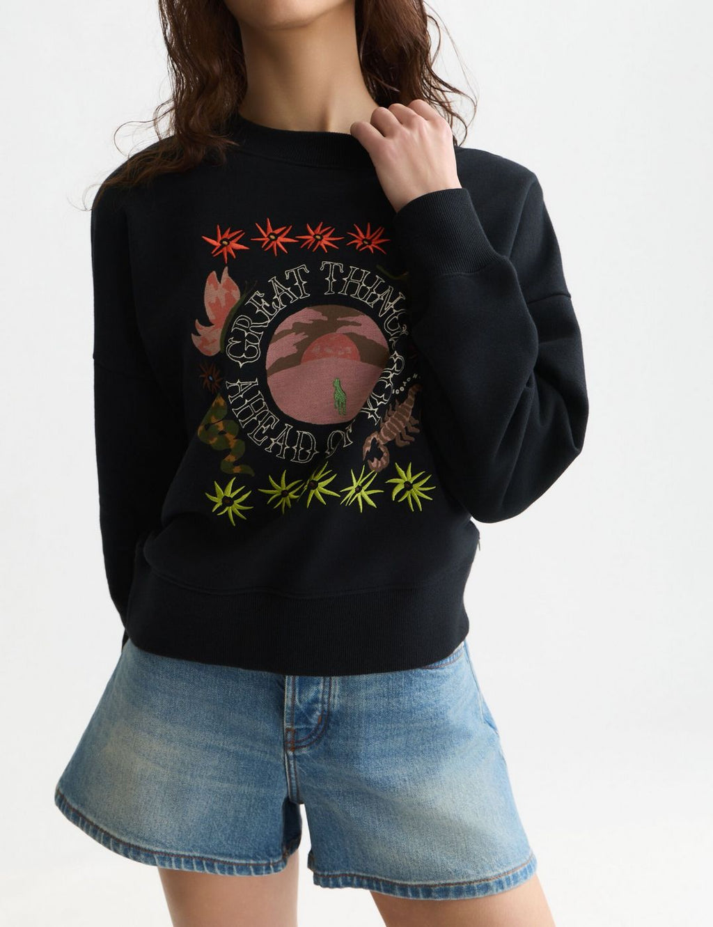 Sweat Artwork Relaxed-Fit - Meteorite