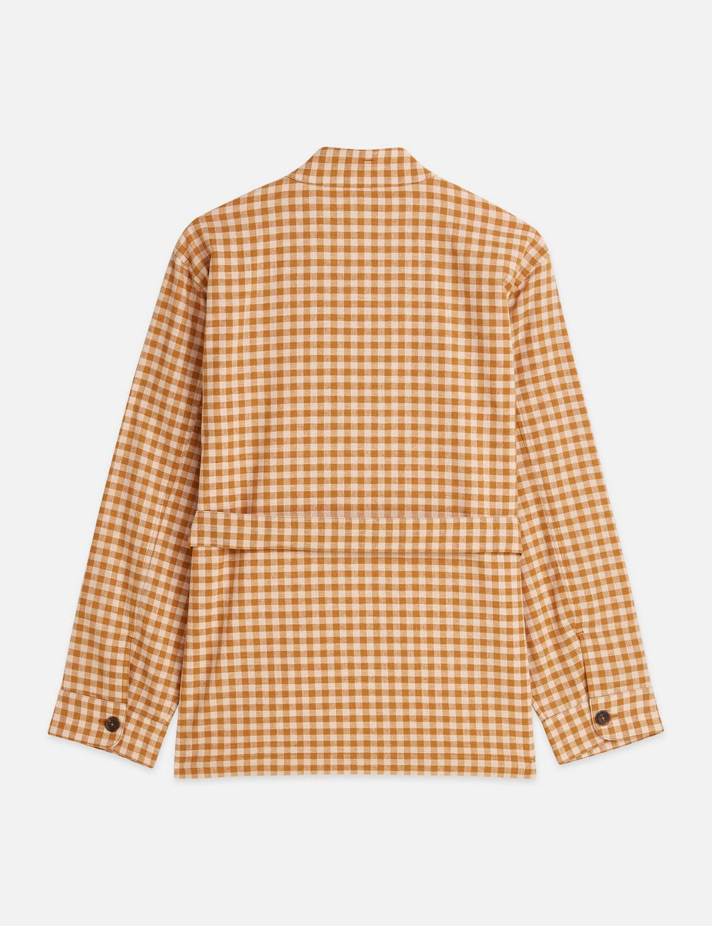 Blazer Linen Blend Gingham Belted - Rose Dust