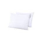 Set of 2 Pillow Protectors - Waterproof Anti-Mite Sponge - White