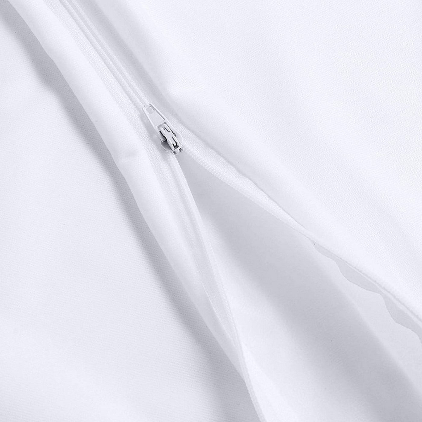 Set of 2 Pillow Protectors - Waterproof Anti-Mite Sponge - White