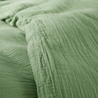 Duvet Set (Cover + Pillowcases) - 100% Cotton Gauze - Olive