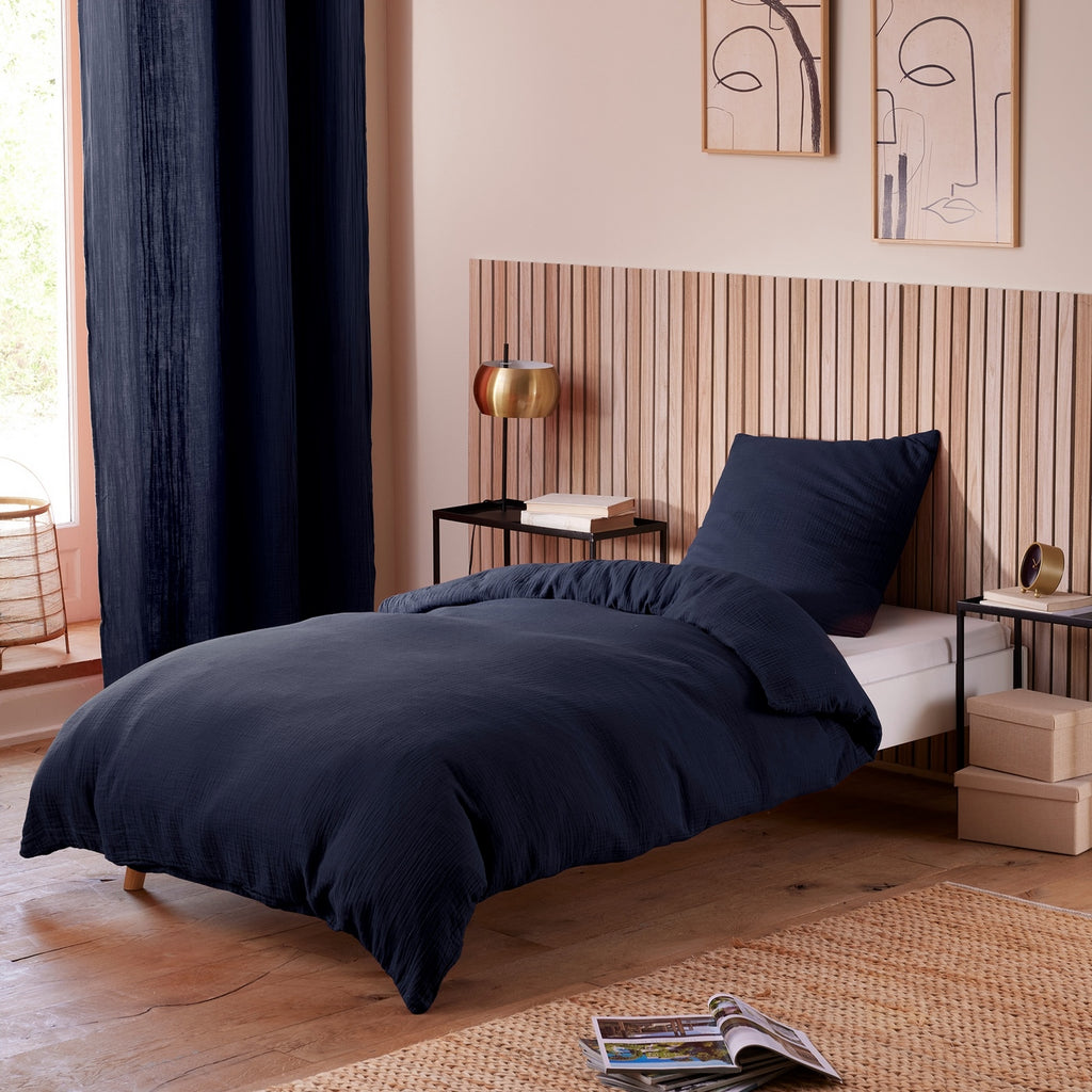 Parure De Couette (Housse + Taies D'Oreiller) - 100% Gaze De Coton - Orage