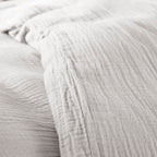 Parure De Couette (Housse + Taies D'Oreiller) - 100% Gaze De Coton - Perle